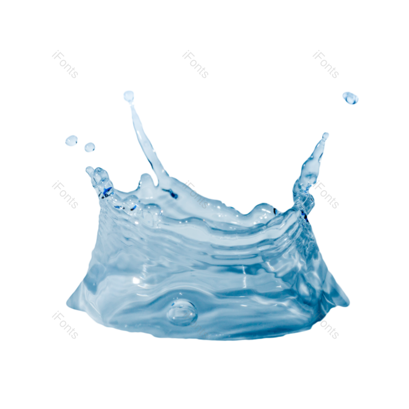 飞溅图片,水花元素,蓝色PNG,喷溅免抠素材